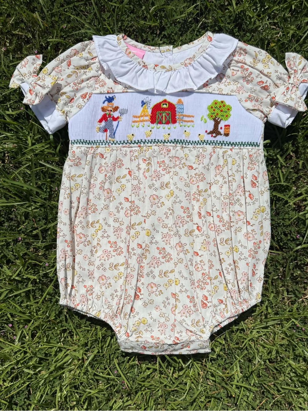 Fall Harvest Hand Smocked Bubble
